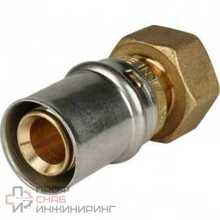 Водорозетка 16-1/2", General Fittings 5300, обжим-резьба, вн., латунь никелированная