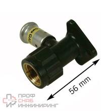 Водорозетка 16-1/2", Henco PKG, 2, пресс-резьба, вн., PVDF, с черной заглушкой, газ