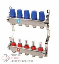 Коллектор из нержавеющей стали в сборе с расходомерами, MVI 5 выходов