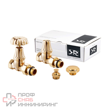 Комплект SR Rubinetterie серия Floral Old Style 1/2 прямой золото