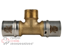 Тройник-пресс с наружной резьбой, тип SFP-0008, Stout Ду26х3/4х26