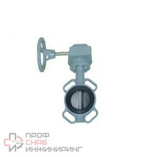 Затвор чугунный поворотный межфланцевый ABRA-BUV-VF863D100G Ру16 с редуктором NBR