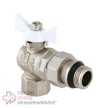 Кран шаровой Valtec BASE VT.228.NRW.05 угловой с полусгоном и дополнительным уплотнением
