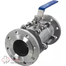 Кран шаровый фланцевый 3РС DN 80 (3'') AISI304 PN 25 "LEADTEK"