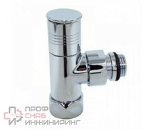 Кран вентильный TIM с американкой угловой Н 1/2- - 3/4"В хром, угловой, круглый