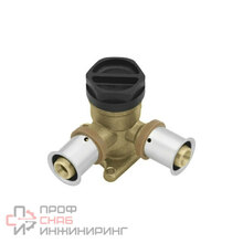 Тройник фиксируемый угловой с ушками KAN-Therm Press LBP с заглушкой 20х1/2"