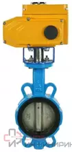 Затвор дисковый поворотный DN.ru WBV1413E-2W-Fb-H Ду150 Ру16, корпус - чугун GGG50, диск - чугун GGG40, уплотнение - EPDM, с электроприводом DN.ru QT-N-015EM-A1-220VAC-У1 220В (4-20мА)
