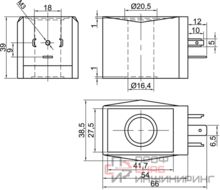 Катушка электромагнитная Kipvalve CL055-AC220V-26VA