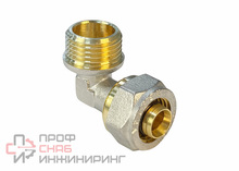 Угольник обжимной с переходом на НР VALFEX 20 х 1/2" (200/10)