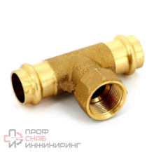 Тройник Sanpress c SC-Contur 22x3/4x22 Viega