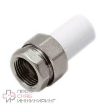 Муфта РосТурПласт PP-R бел комб разъем Дн40х1 1/4" нр пайка/вн/р 14284
