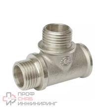 Тройник латунный переходной Ду15 м/р/р никель VALFEX VF.133.N.012.012.012