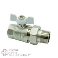 Кран шаровой HLV Technology Optima 1/2"-15ПМ американка баб. белая