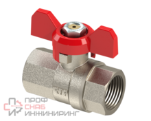 Кран шар латунный 3/4" вн/вн PN40 ручка бабочка РостурПласт