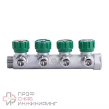 Коллектор Gappo регулирующий «плоское уплотнение» ВР-НР 3/4"x1/2"x3 вых.