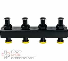 Распределительный коллектор STOUT на  (3) отопительных контура (в теплоизоляции)