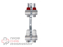 Коллекторная группа TIM из латуни с расходомерами и термостатическими клапанами 1"х 2 вых. 3/4