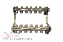 Коллекторный блок Gekon для теплого пола и радиаторного отопления 1"x3/4"EU отверстий-6