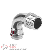 Угольник 90° 15-1/2", Viega Prestabo, 1114, пресс-резьба, нар., сталь оцинкованная