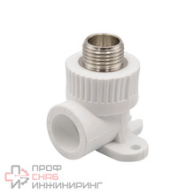 Уголок комб. нар 20х1/2'' с креплением EVER® plast белый