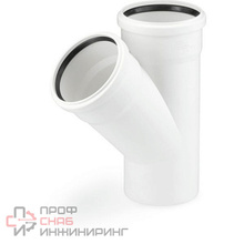 Тройник, 45°, 50, 50, PP (полипропилен) Rehau