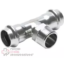 Тройник-переходник ВПр-НР, 35хG1 1/4, из нержавеющей стали SUS 304