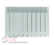 Радиатор отопления Stout SRB-3310-050009 STOUT TITAN 500 9 секций радиатор биметаллический боковое подключение (белый RAL 9016)