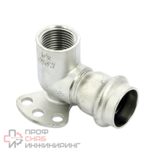 Viega Водорозетка Sanpress Inox, с SC-Contur, нержавеющая сталь, 22 х 1/2" 437268