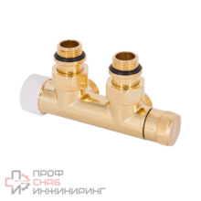 Узел нижнего подключения SR Rubinetterie угловой левый 1/2"х3/4"Е золото