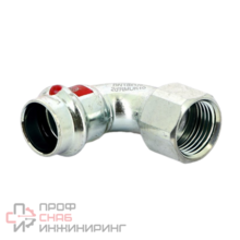 Угловой переход Prestabo 90° с SC-Contur, с внутренней резьбой 18х1/2", модель 1114.5, оцинкованная сталь