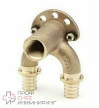 Угольник настенный, В, 16, 16, 1/2, бронза (RX+)  проходной, длинный Rehau