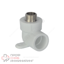 Угольник 90° 25-3/4", Valfex Standard, пайка-резьба, нар., PP-R, белый