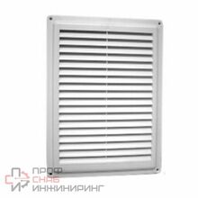 Решетка не разъемная, наклонные жалюзи с москитной сеткой SANTREK AIR 170х170 (Э1717Н)