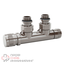 Узел нижнего подключения SR Rubinetterie Tondera угловой 1/2"х3/4"Е никель матовый левый