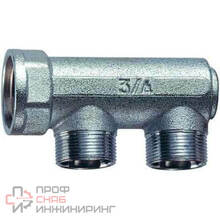 Коллектор концевой FAR 3/4" ВР с 2 отводами М24х19 36мм