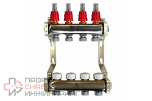 Коллекторный блок Gekon для теплого пола 1"x3/4"EU отверстий-4