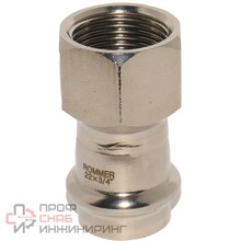 Переходник Rommer ВПр-ВР 22х3/4 из нержавеющей стали