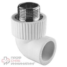 Угольник TEBO бел. PP-R комб. 20х1/2" НР (20/160)