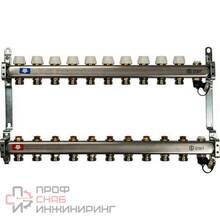 Коллектор с запорными клапанами Stout 1х3/4 на 10 выходов