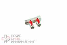 Коллектор Henco с шаровыми кранами под евроконус VB050504-ROOD