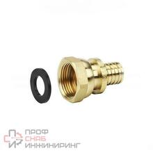 Муфта Varmega Slide-fit переходная с накидной гайкой 25х3/4" латунная