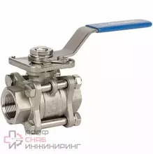 Кран шаровой полнопроходной GENEBRE 2025 06 DN025 PN63, CF8M / CF8M / PTFE + 15% GF, ВР/ВР, ISO 5211, рукоятка-рычаг