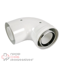 Отвод Baxi 87° 60/100 раструб-труба PP