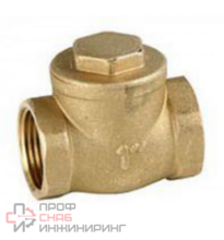 Клапан обратный поворотный GENEBRE 3180 08 DN040 PN10, корпус - латунь, клапан - латунь + NBR, ВР/ВР