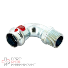 Угольник 90° 18-1/2", Viega Prestabo, 1114, пресс-резьба, оцинкованная сталь