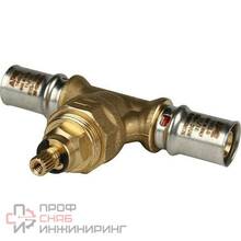 Вентиль с хромированной ручкой STOUT 20х20 для металлопластиковых труб прессовой