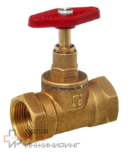 Клапан запорный латунь 15б1п Ду20 Ру25 м/м БАЗ