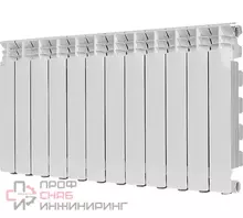 Радиатор отопления Stout GAMMA 500 12 секций радиатор алюминиевый боковое подключение (белый RAL 9010) SRA-3310-050012