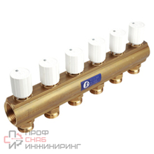 Коллектор Giacomini с термостатическими клапанами 1" x 18 /12