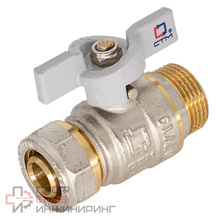 Кран шаровой CTM для воды 20х3/4" ц/ш бабочка СТАНДАРТ